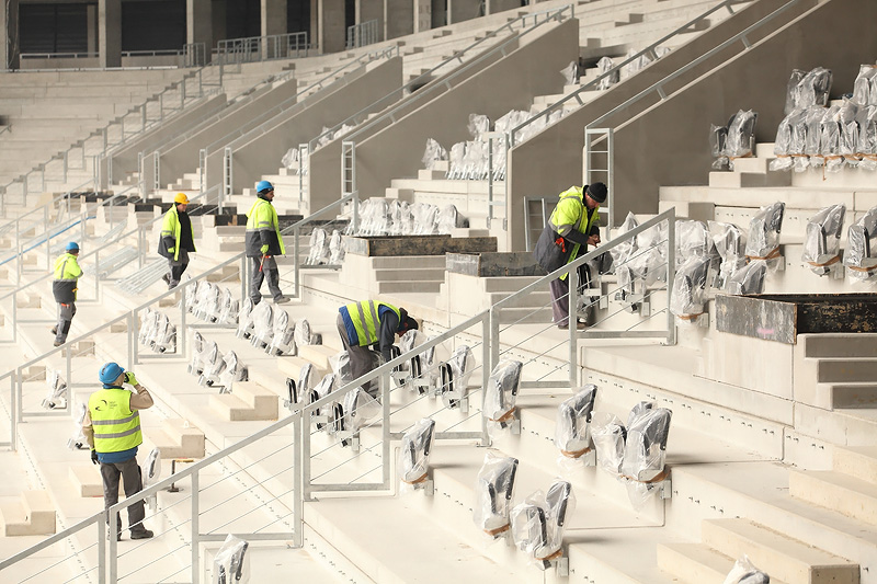 Krzesełka na Stadionie Miejskim w Tychach